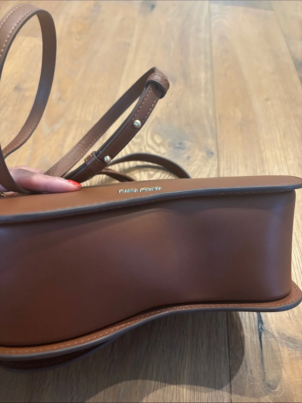cult gaia Brown Kazia Nano Crossbody Bag with Gold Orbs